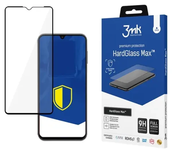 3mk HardGlass Max Black pro Samsung Galaxy A14 4G/5G / Ochranné sklo / Celoplošné tvrzené
