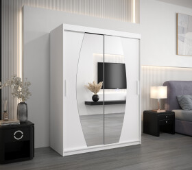 Šatní skříň Abi E0 Barva korpusu: Bílá, Rozměry: 150 cm, Dveře: Bílá