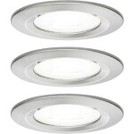 Paulmann 92907 Whirl LED vestavné svítidlo, LED, pevně vestavěné LED, 4.9 W, hliník (kartáčovaný), saténová, sada 3 ks