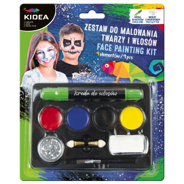 Kidea Kidea, ZMTWKA, sada barev na obličej a vlasy, 9 ks