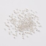 Zamačkávací rokajl - 2,0 mm x 1,2 mm - stříbrný - 1 g