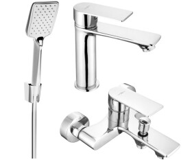 MEXEN - Royo R62 Set umyvadlové a vanové baterie s příslušenstvím, chrom 72203R62-00