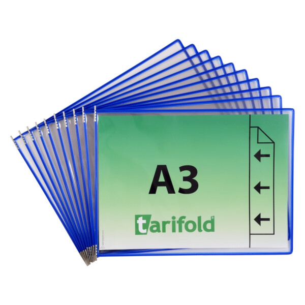 Djois závěsný rámeček s kapsou, A3, otevřený bokem, modré, 10 ks