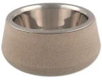 DOG FANTASY Miska EcoStyle béžová 17 cm / Nerez, bambusový kompozit / 850 ml (454-855022)