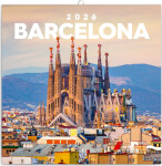 Kalendář 2026 poznámkový: Barcelona, 30 x 30 cm