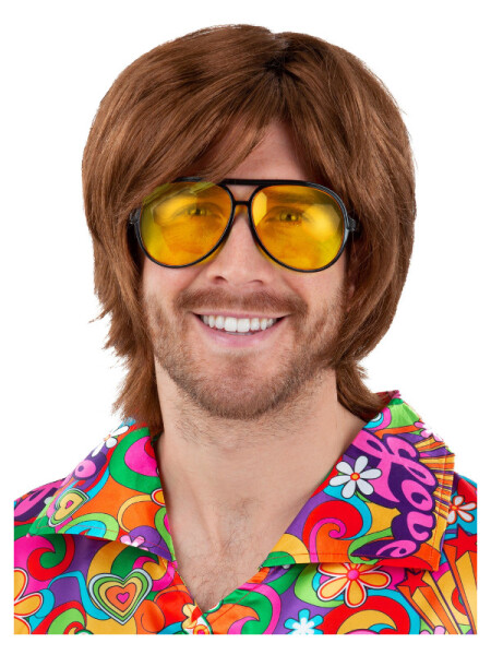 Smiffys Brýle Aviator 70. léta žluté