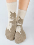 Ponožky Noviti SP022 Puffy Cat 36-41 béžová 36-41