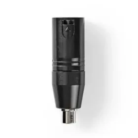 Nedis XLR adaptér černá / XLR 3pinový zástrčka / RCA zásuvka / poniklované (COTP15930BK)