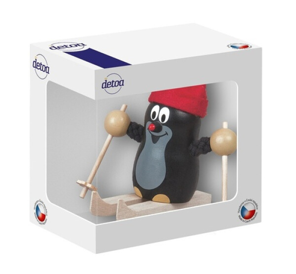 Krtek na lyžích s čepicí