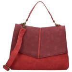Módní dámská koženková kabelka do ruky Sira, červeno-vínová