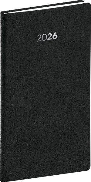 Týdenní diář 2026 NOTIQUE kapesní - Balakon černý, 9 x 15,5 cm