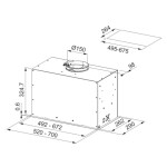 FRANKE - Maris Vestavný odsavač par FBFE XS A52, šířka 52 cm, nerez 305.0665.359