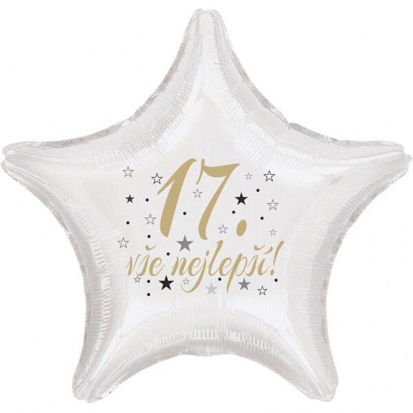 17 narozeniny balónek hvězda Balonky.cz 17 narozeniny balónek hvězda Balonky.cz