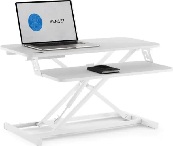 SENSE7 Pracovní stůl bílá / Konvertor na stůl s nastavitelnou výškou / nosnost 13kg (5902659845078)