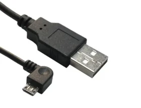 MicroConnect kabel USB2.0 A (M) - microUSB B (M) zahnutý 90° 1.8m černá / 480Mbit/s (USBABMICRO18ANG)