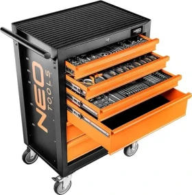 NEO TOOLS 84-221-9 / Dílenský vozík / 6 zásuvek / 149 dílů nářadí