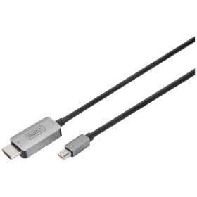 Digitus DisplayPort / Mini-DisplayPort kabel Konektor DisplayPort, Mini DisplayPort konektory 1 m černá DB-340109-010-S flexibilní provedení, stíněný Kabel
