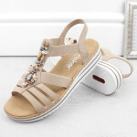 Pohodlné sandály Rieker W RKR680 beige 39
