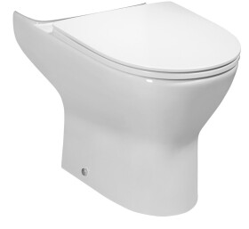 Bruckner - DARIO RIMLESS WC mísa pro kombi, spodní/zadní odpad, bílá 201.401.4