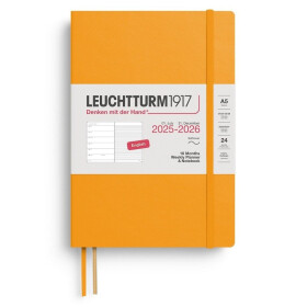 Weekly Planner & Notebook 2026 Medium (A5) 18 Months Rising Sun