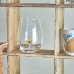 Bloomingville Sklenice na vodu Misa Butterfly 500 ml, žlutá barva, čirá barva, sklo