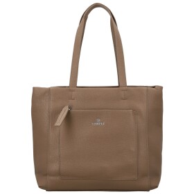 Módní dámská koženková kabelka na rameno Lamia, tmavě béžová