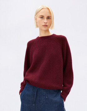 Armedangels Rib Knit Sweater 3639 velvet red S