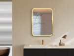 Zrcadlo se senzorem SAT Mood 60x80 cm broušené zlato SATZMOOD6080BZ SATZMOOD6080BZ