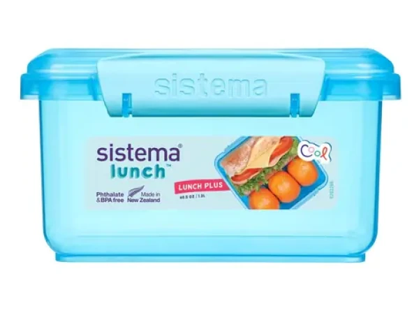 Sistema Lunch Plus Dělený svačinový box 1.2 l modrá (8592001423350)