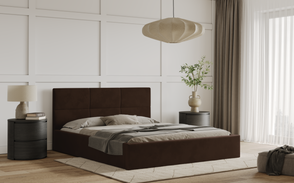 FRONTI Postel TIVOLI 120x200 hnědá s úložným prostorem