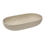 Umyvadlo na desku SAT Cemento 65x35 cm písková mat bez otvoru pro baterii, bez přepadu CEM6535P CEM6535P