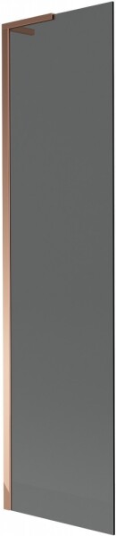MEXEN/S - Next L vanová zástěna FIX 50 x 150, grafit, růžové zlato 895-050-000-03-40-60