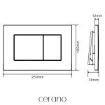 CERANO - Ovládací tlačítko splachování Classic k WC modulu Profi - ABS - chrom CER-476900