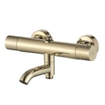 REA - Sprchová sada s termostatem LUNGO Diamond - Gold REA-P5960