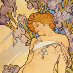 Nástěnný poznámkový kalendář 2026 NOTIQUE - Alfons Mucha, 30 x 30 cm