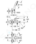 GROHE - QuickFix Start Vanová baterie s příslušenstvím, chrom 25283002