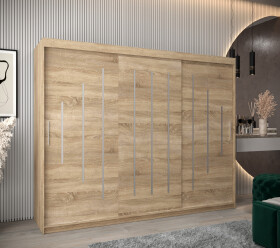 Šatní skříň Abi Y0 Barva korpusu: Dub Sonoma, Rozměry: 250 cm, Dveře: Dub sonoma