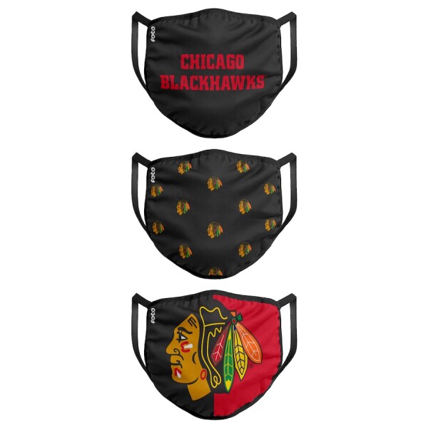 Roušky Chicago Blackhawks NHL FOCO Blackhawks FOCO - set 3 kusy EU Velikost: dospělá velikost