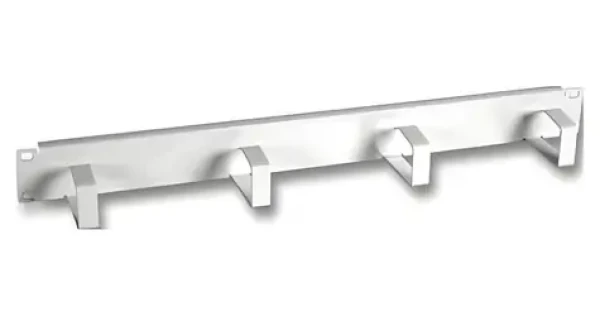 EFB 699995 šedá / Kabelový organizér / 1U / 19" / ocel / 4 kabelová oka (699995)