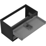 MEXEN - Box-A skříňka pro umyvadlo 90, 2 zásuvky, černá mat 91AX0-0900-470-2-71