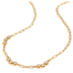 ELENYS Sparkle Line – pozlacený náhrdelník 18K žluté zlato Délka: 40+5 cm / max. 45 cm