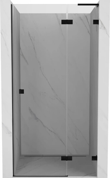 MEXEN/S - Lunar L sprchové dveře křídlové pravé 95 cm, transparent, černá 834L-095-000-70-00-P