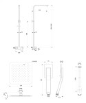 OMNIRES - BARETTI sprchový sloup chrom /CR/ BA7844CR