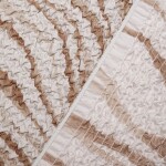 Bielastické potahy UNIVERSO NOVÉ žíhané béžové klubové křeslo (š. 50 - 70 cm)