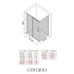 CERANO - Sprchový kout Orlano L/P - 5 mm - černá matná, transparentní sklo - 130x80x195 - posuvný CER-DY505B-90167