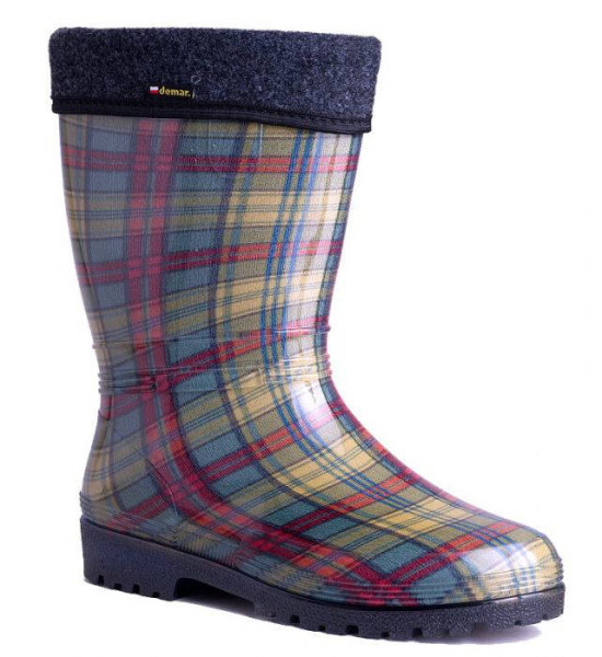 Demar Dámské zateplené holinky RAINNY LUX PRINT 0546 B kostka 38-39