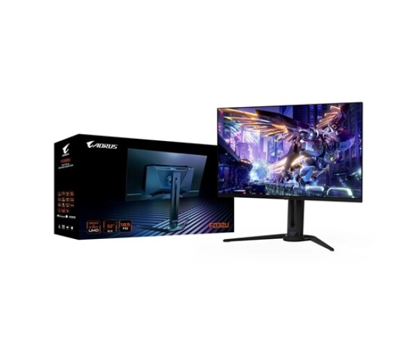 GIGABYTE LCD - 32" Gaming monitor AORUS FO32U, OLED, 3840 x 2160 UHD, 165Hz, 1.5M:1, 250cd/m2, 0.03ms, 2xHDMI, 1xDP EDF_1541139