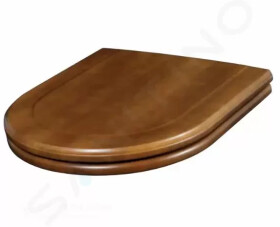 VILLEROY & BOCH - Hommage WC sedátko s poklopem, dřevo - sedátko, závěsy z ušlechtilé oceli 9926K100