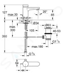 GROHE - Eurosmart Cosmopolitan T Samouzavírací umyvadlová baterie, chrom 36318000