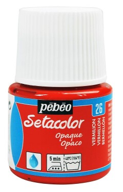 Barva na textil Pébéo Setacolor Opaque 45 ml - Červená rumělka 26